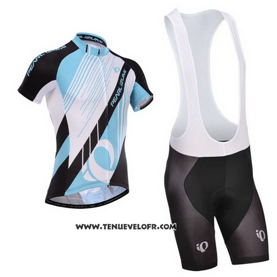 2014 Maillot Ciclismo Pearl Izumi Noir et Azur Manches Courtes et Cuissard